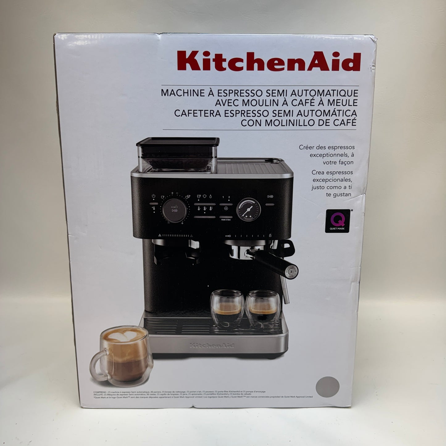 New KitchenAid KES6551BK Semi-Automatic Espresso Machine & Burr Grinder