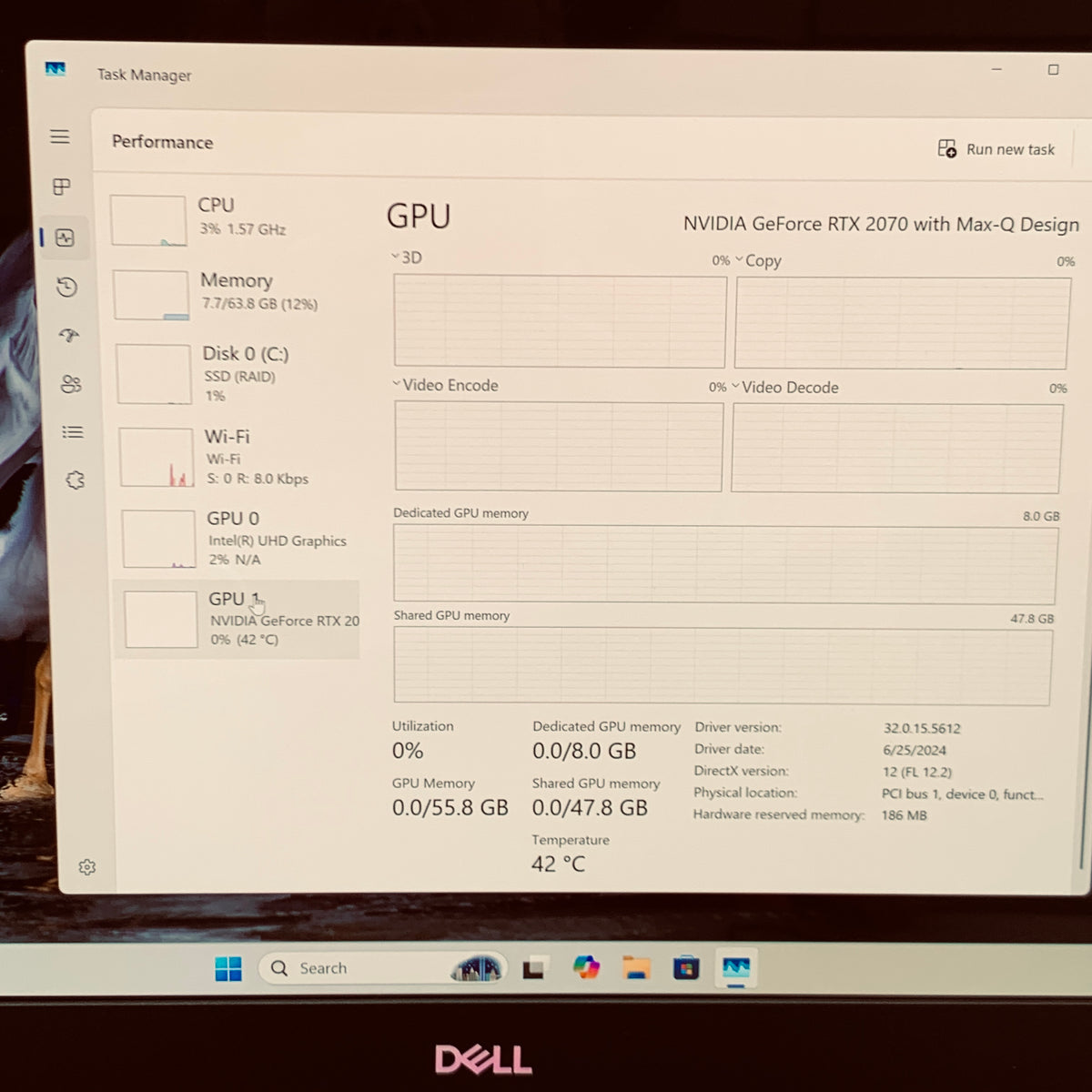 Dell G7 7500 15.6" i7-10750H 2.6GHz 64GB RAM 1TB SSD GeForce RTX 2070 Max-Q