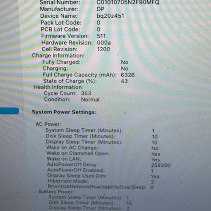 2017 Apple MacBook Air 13.3" i5 1.8GHz 4GB RAM 128GB SSD Silver A1466