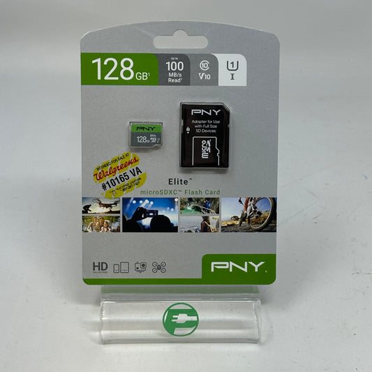 New PNY microSDXC Elite 128GB UHS-I  P-SDUX128U185GW-GE