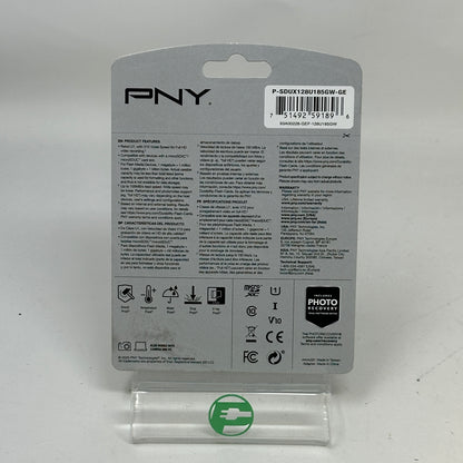 New PNY microSDXC Elite 128GB UHS-I  P-SDUX128U185GW-GE