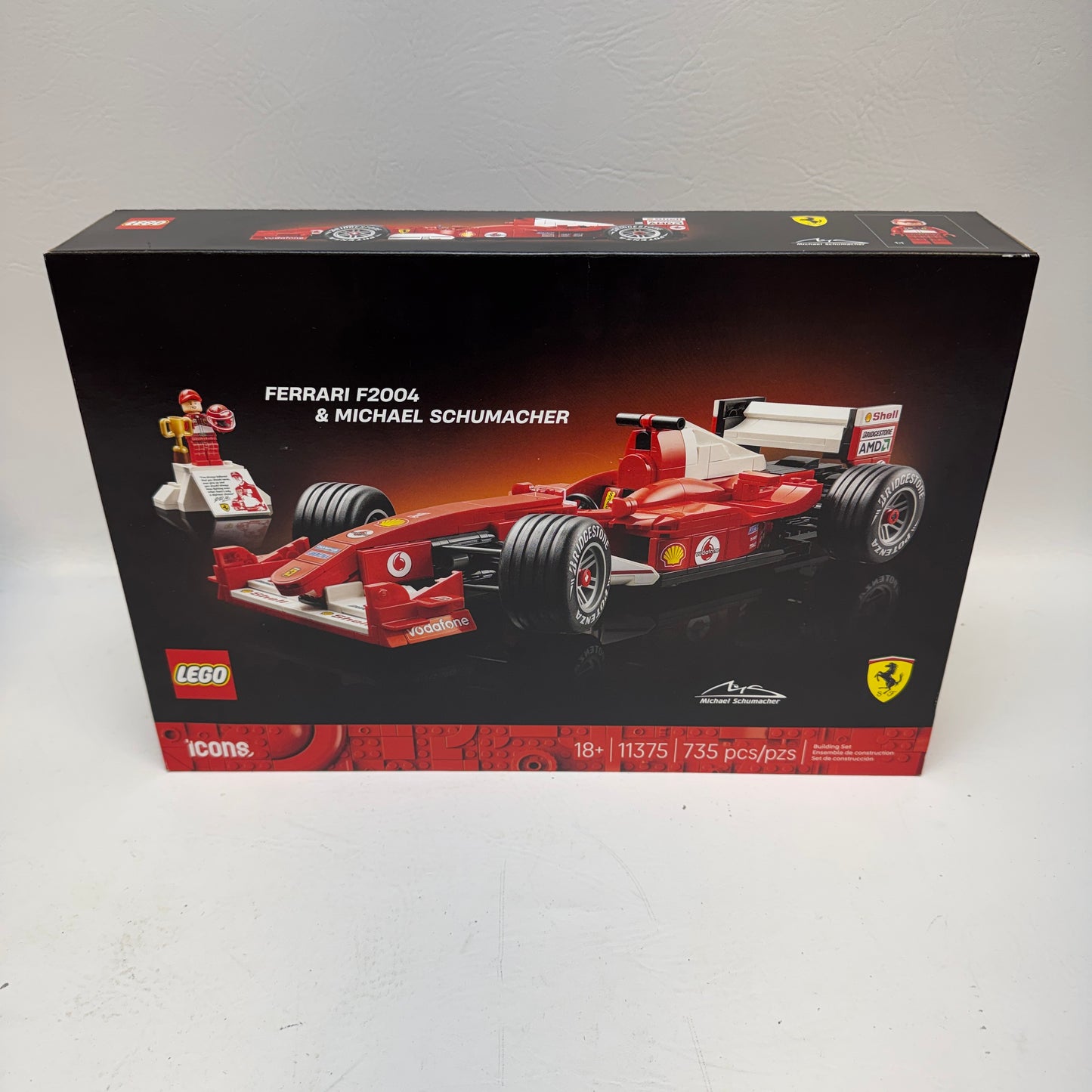 New Lego  Icons Ferrari F2004 Michael Schumacher F1 Car Model Building Set 11375