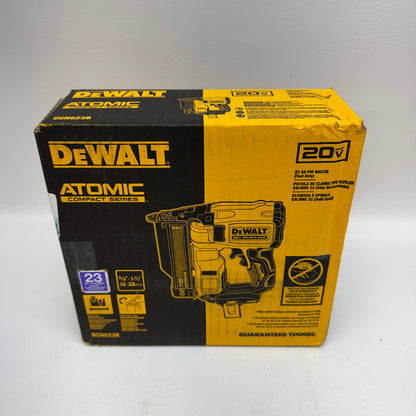 New DeWalt DCN623B 20V MAX ATOMIC Brushless 23 Ga Pin Nailer Cordless
