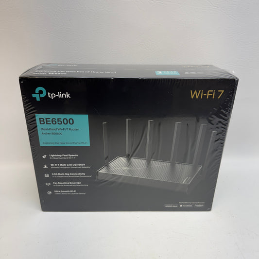 New TP-Link Archer BE6500 Dual Band WiFi 7 0150604540 Wireless Router