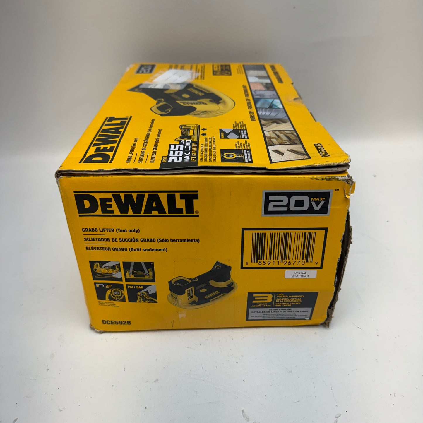 New DeWalt DCE592B 20V MAX Grabo Lifter