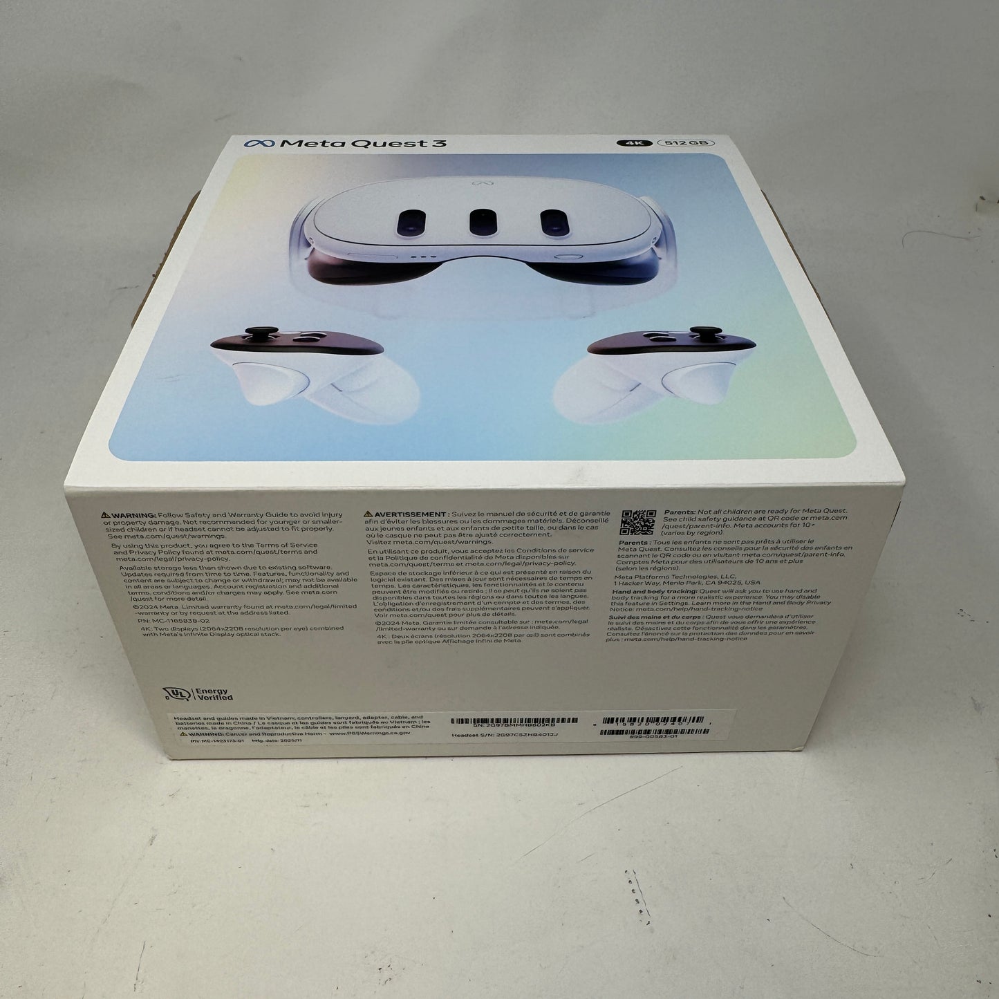 Meta Quest 3 512GB Standalone All-in-One VR Headset S3A