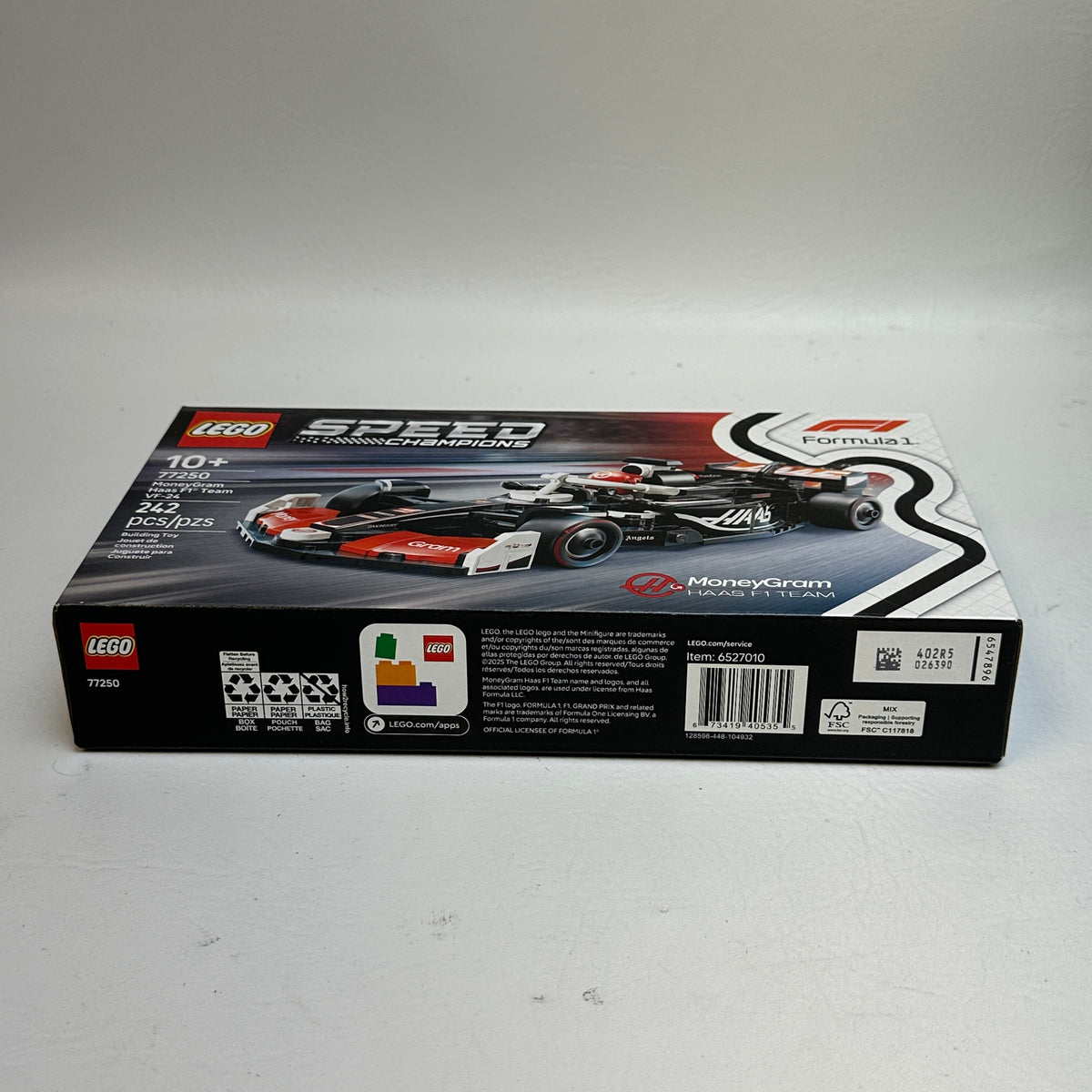 New LEGO Haas F1 VF-24 Race Car 77250 Speed Champions Black Building 242pcs