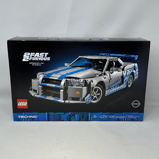 New LEGO 2 Fast 2 Furious Nissan Skyline GT-R (R34) Car 42210 TECHNIC 1410pcs