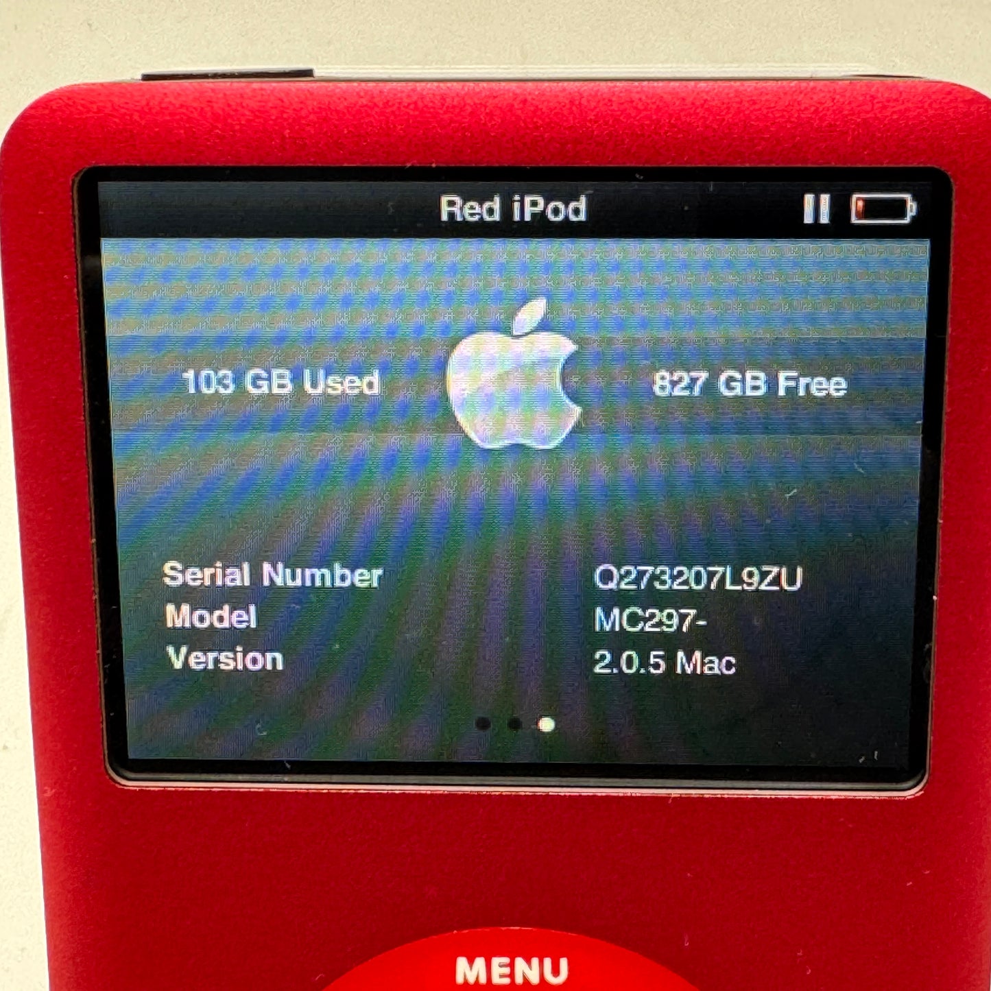 Apple iPod Classic 7th Gen 160GB Red A1238