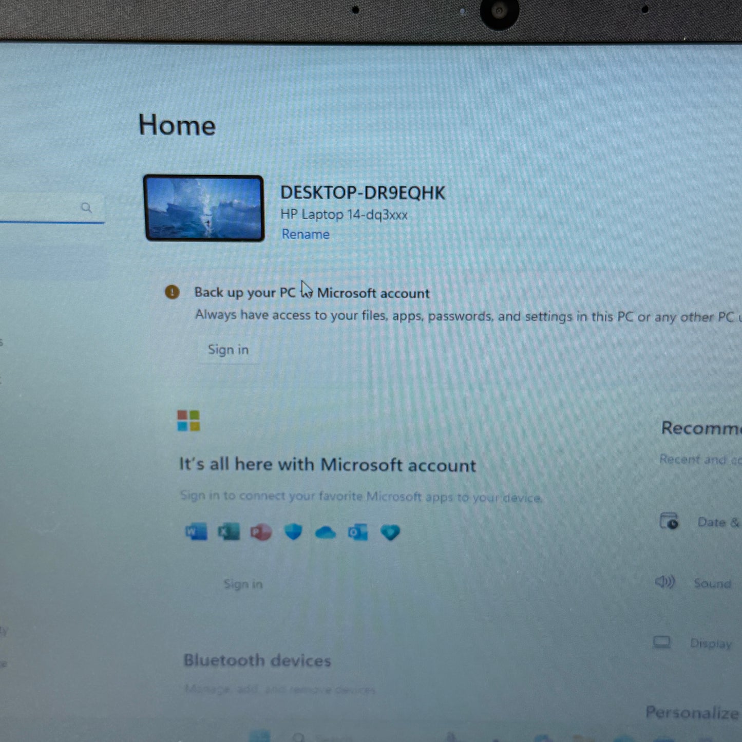 HP Laptop 14-DQ3000DX Celeron N4500 1.1GHz 4GB RAM 64GB SD