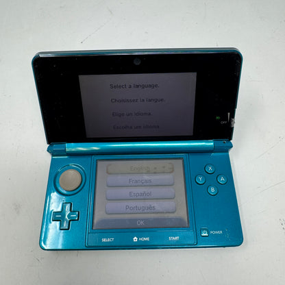 Nintendo 3DS Handheld Game Console CTR-001 Aqua Blue