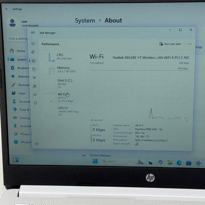 HP Laptop 14-DQ3000DX Celeron N4500 1.1GHz 4GB RAM 64GB SD