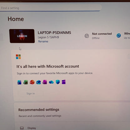 Lenovo Legion 5 15APH9 15.6" Ryzen 7 7840HS 3.8GHz 16GB RAM 512GB SSD GeForce 