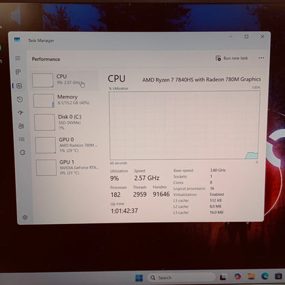 Lenovo Legion 5 15APH9 15.6" Ryzen 7 7840HS 3.8GHz 16GB RAM 512GB SSD GeForce 