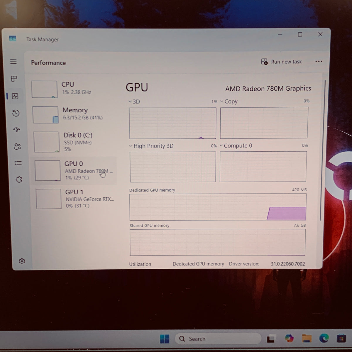 Lenovo Legion 5 15APH9 15.6" Ryzen 7 7840HS 3.8GHz 16GB RAM 512GB SSD GeForce 