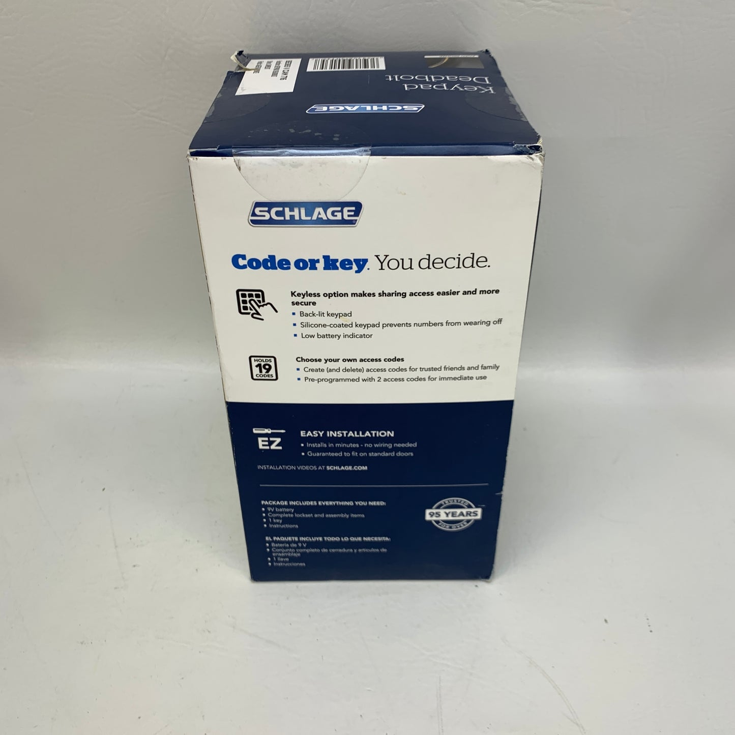 New Schlage BE365 V CAM 716 Camelot Keypad Electronic Deadbolt Aged Bronze Lock