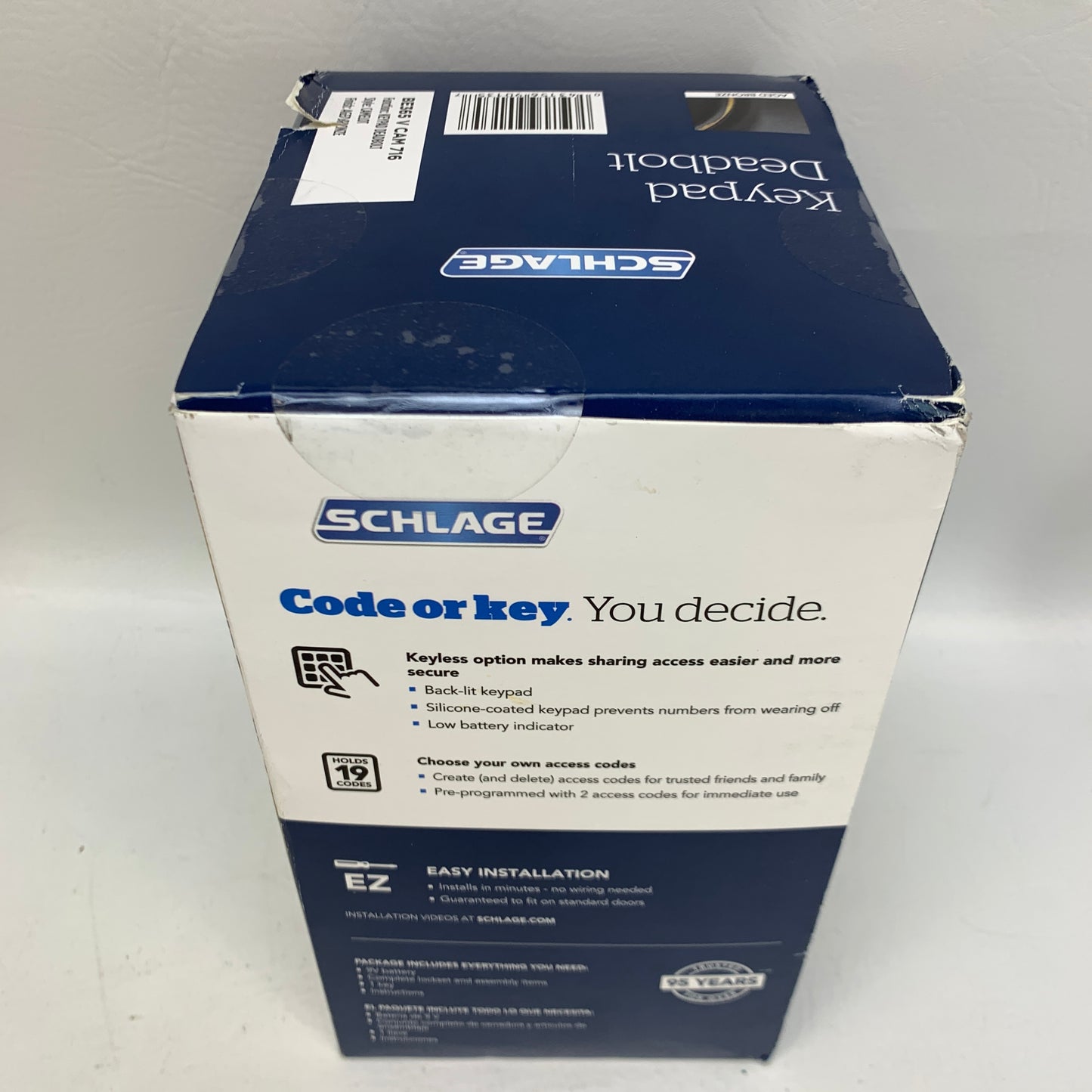 New Schlage BE365 V CAM 716 Camelot Keypad Electronic Deadbolt Aged Bronze Lock