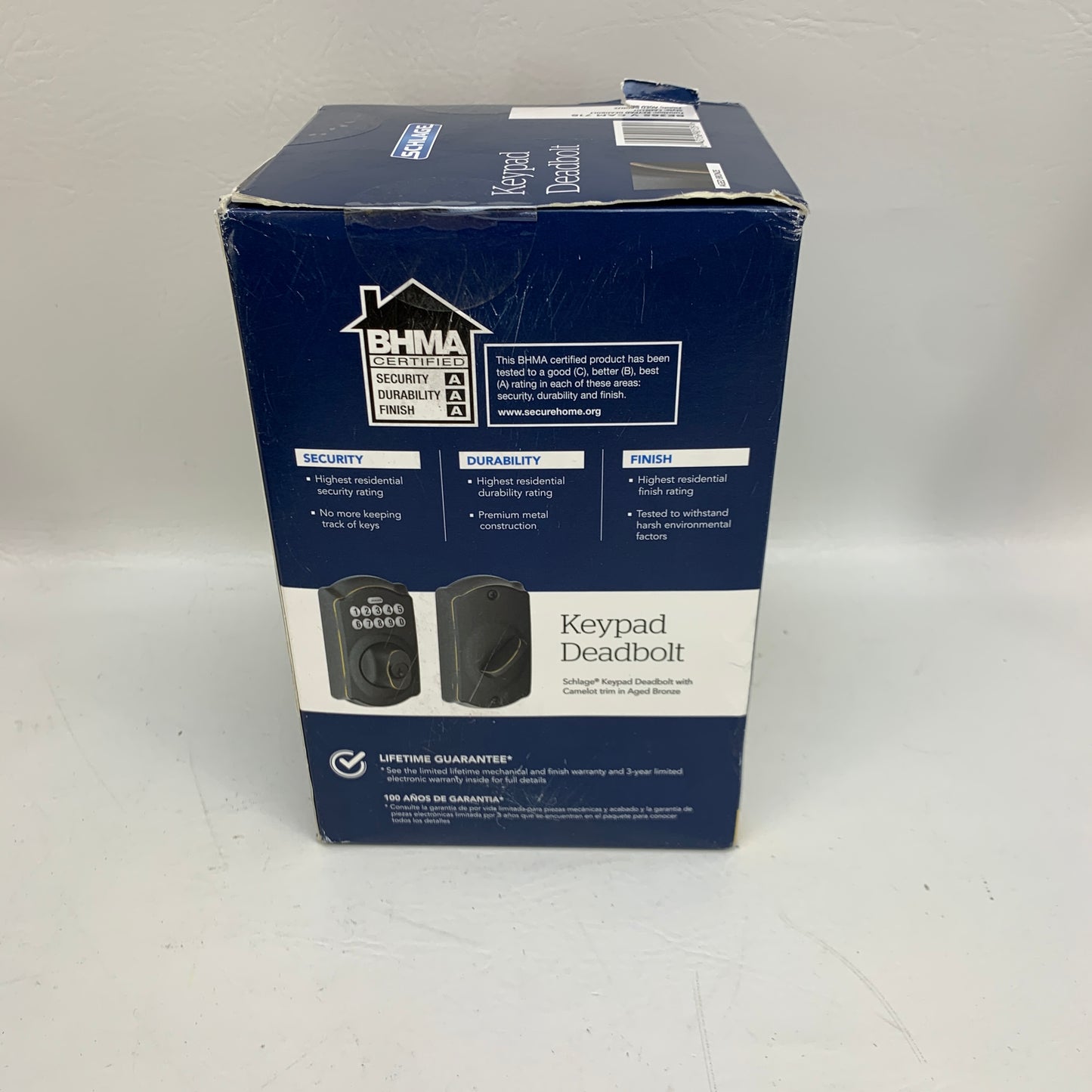 New Schlage BE365 V CAM 716 Camelot Keypad Electronic Deadbolt Aged Bronze Lock