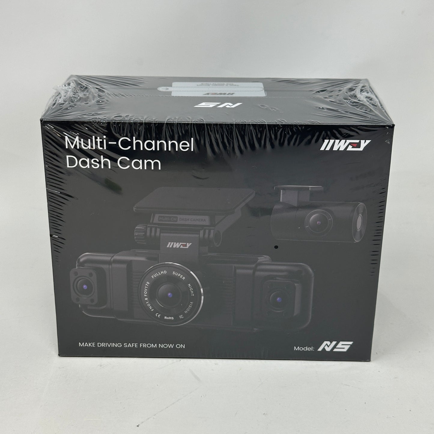 New IIWEY N5 4-Channel Multi-Dash Cam 1080P Front Rear Inside WiFi GPS Car Camera