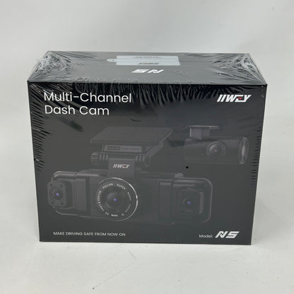 New IIWEY N5 4-Channel Multi-Dash Cam 1080P Front Rear Inside WiFi GPS Car Camera
