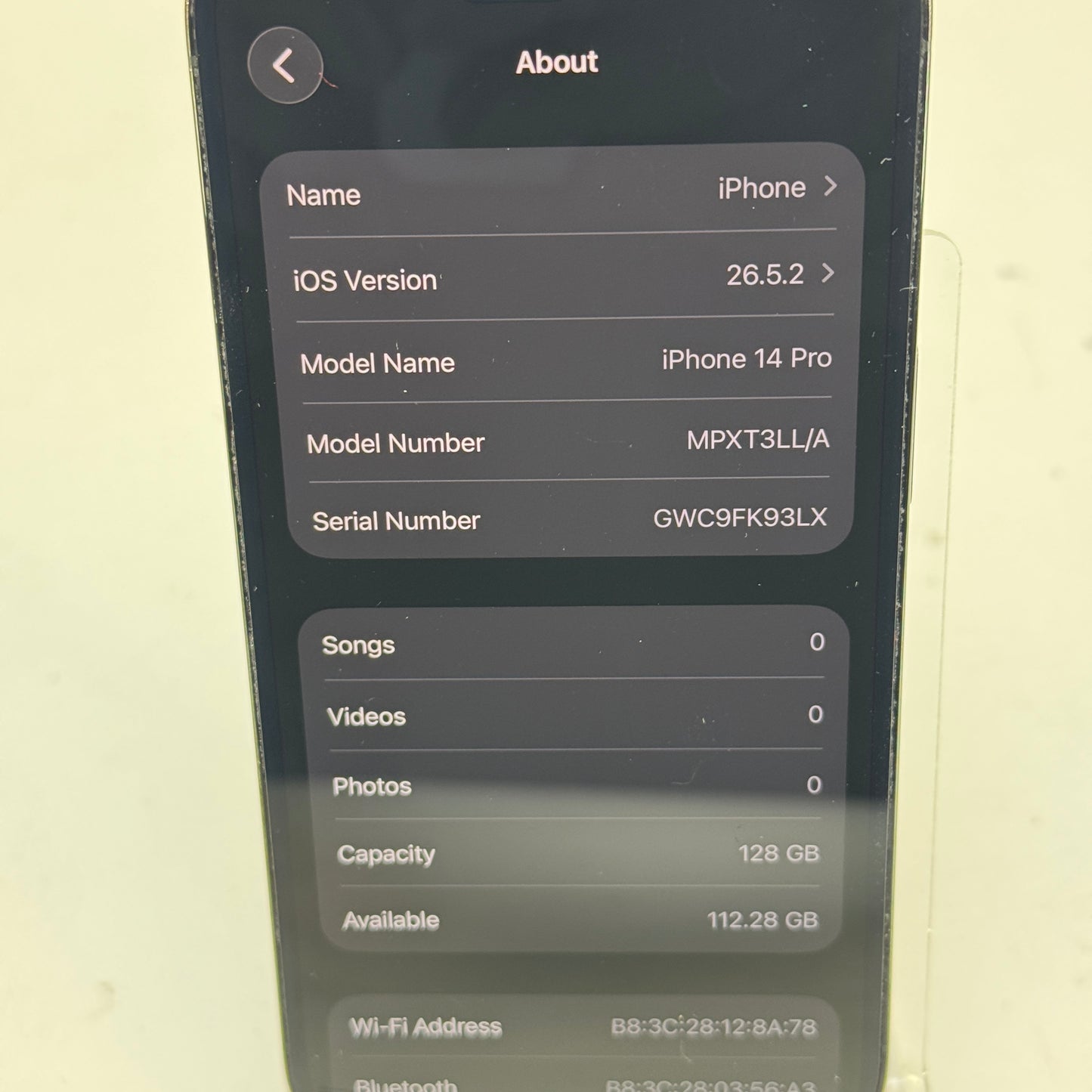 Factory Unlocked Apple iPhone 14 Pro 128GB Space Black MPXT3LL/A