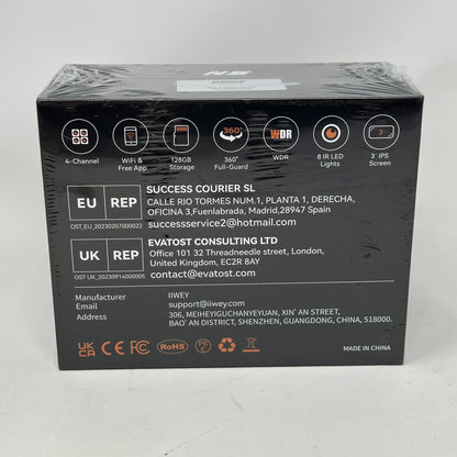 New IIWEY N5 4-Channel Multi-Dash Cam 1080P Front Rear Inside WiFi GPS Car Camera