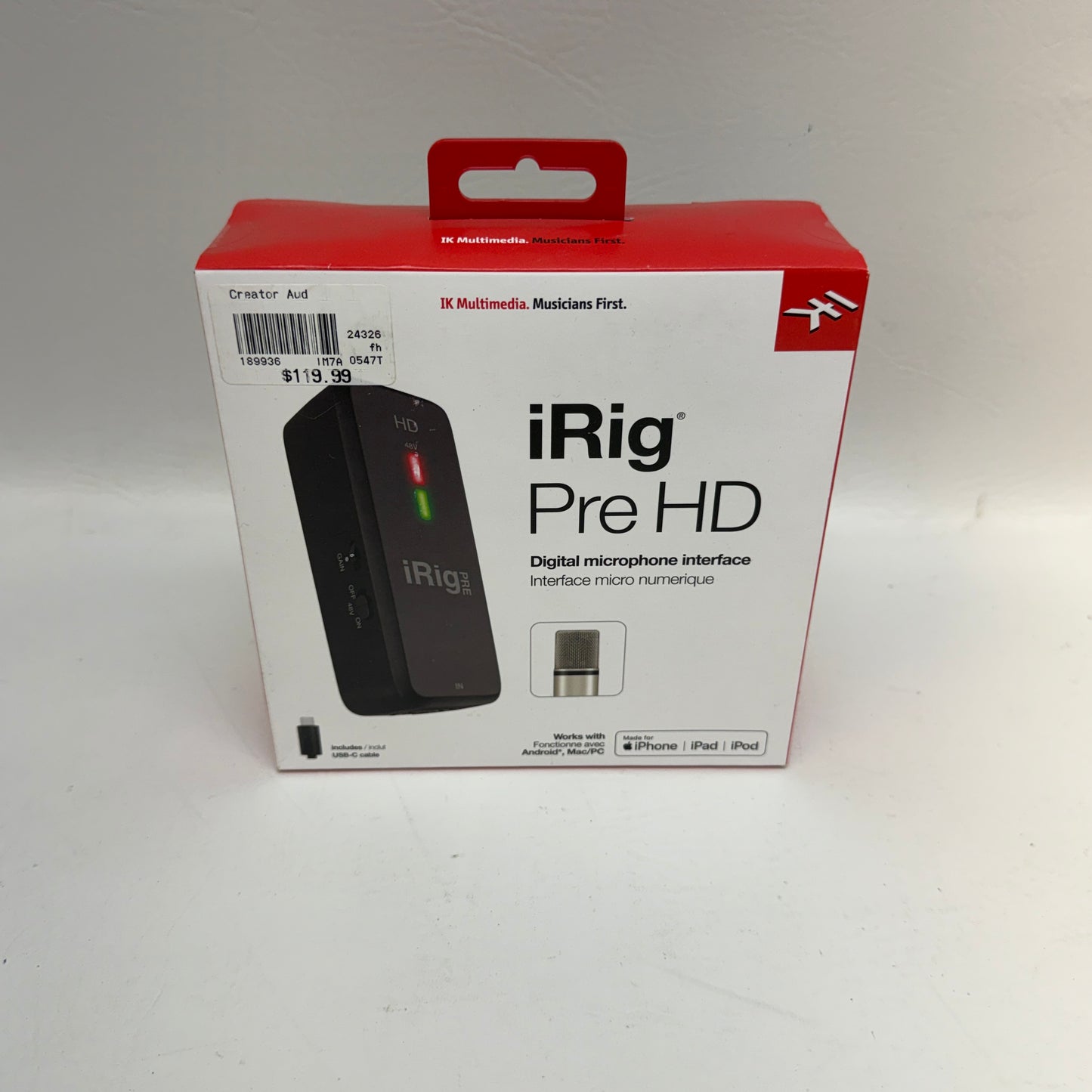 New IK Multimedia iRig Pre HD Digital Microphone Interface