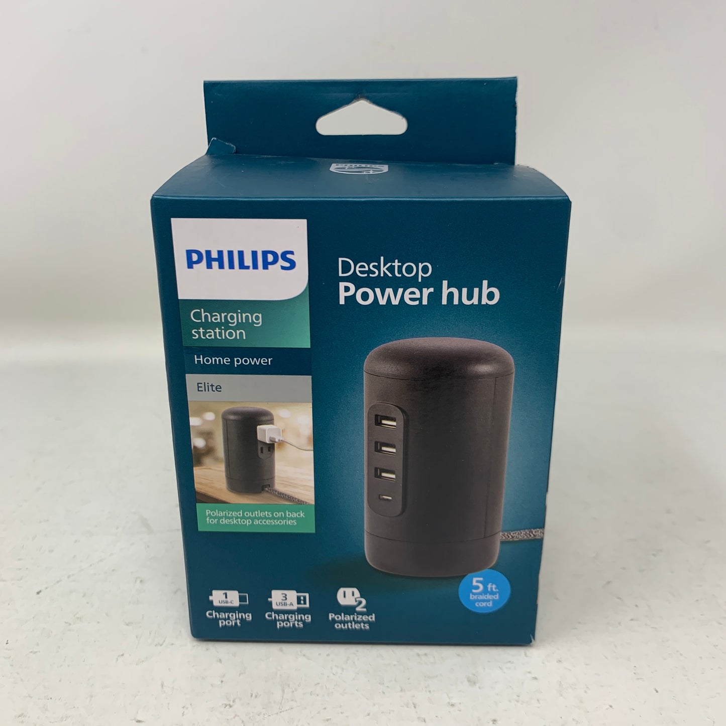 New Philips DLK4195A/37 Desktop Power Hub Charging Station