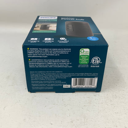New Philips DLK4195A/37 Desktop Power Hub Charging Station
