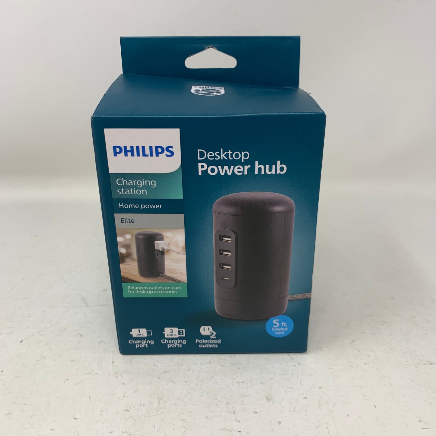 New Philips DLK4195A/37 Desktop Power Hub Charging Station