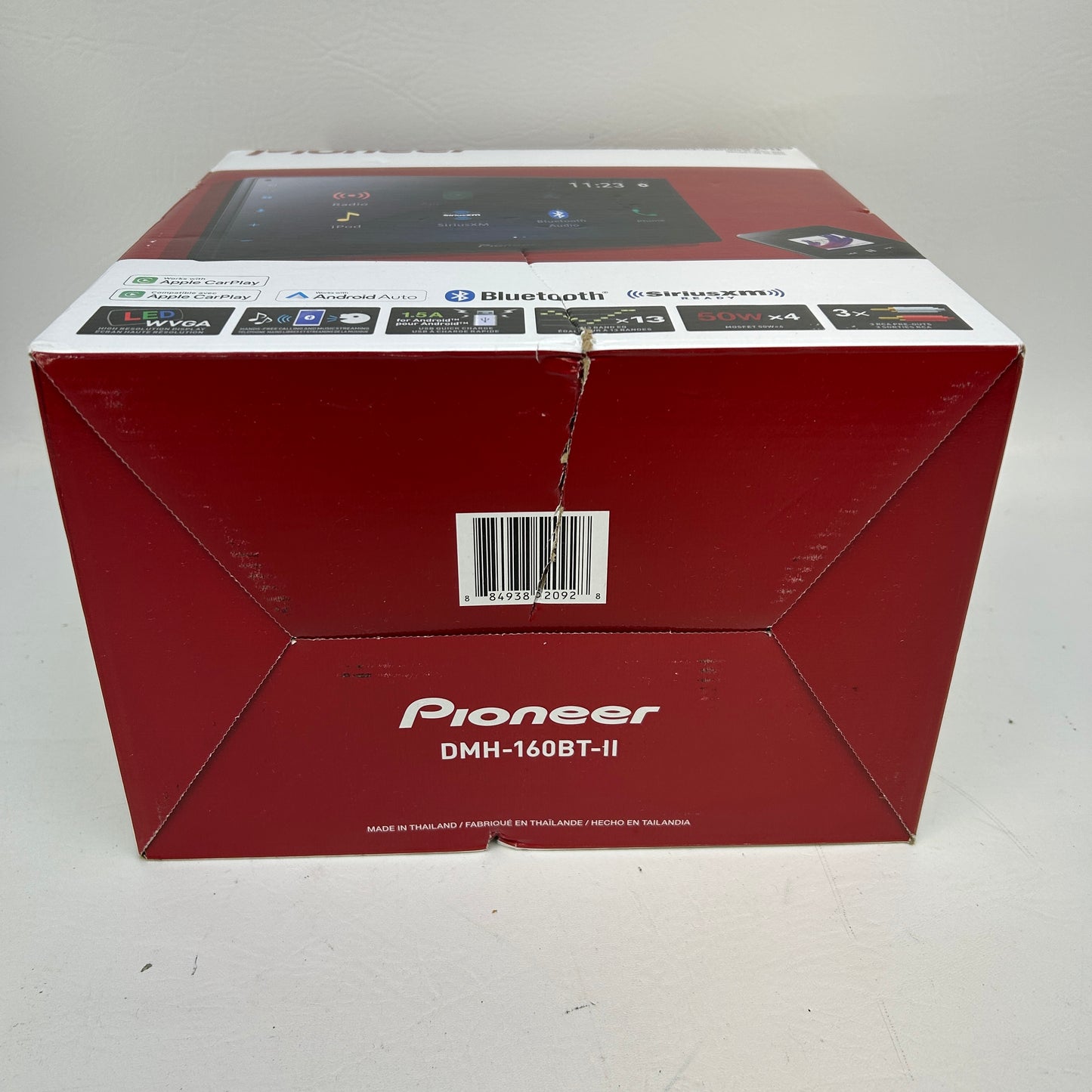 New Pioneer DMH-160BT-II Double Din Stereo Bluetooth CarPlay