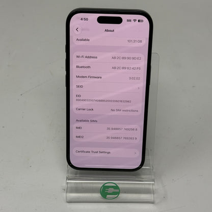 Factory Unlocked Apple iPhone 16 128GB Black MYAP3LL/A