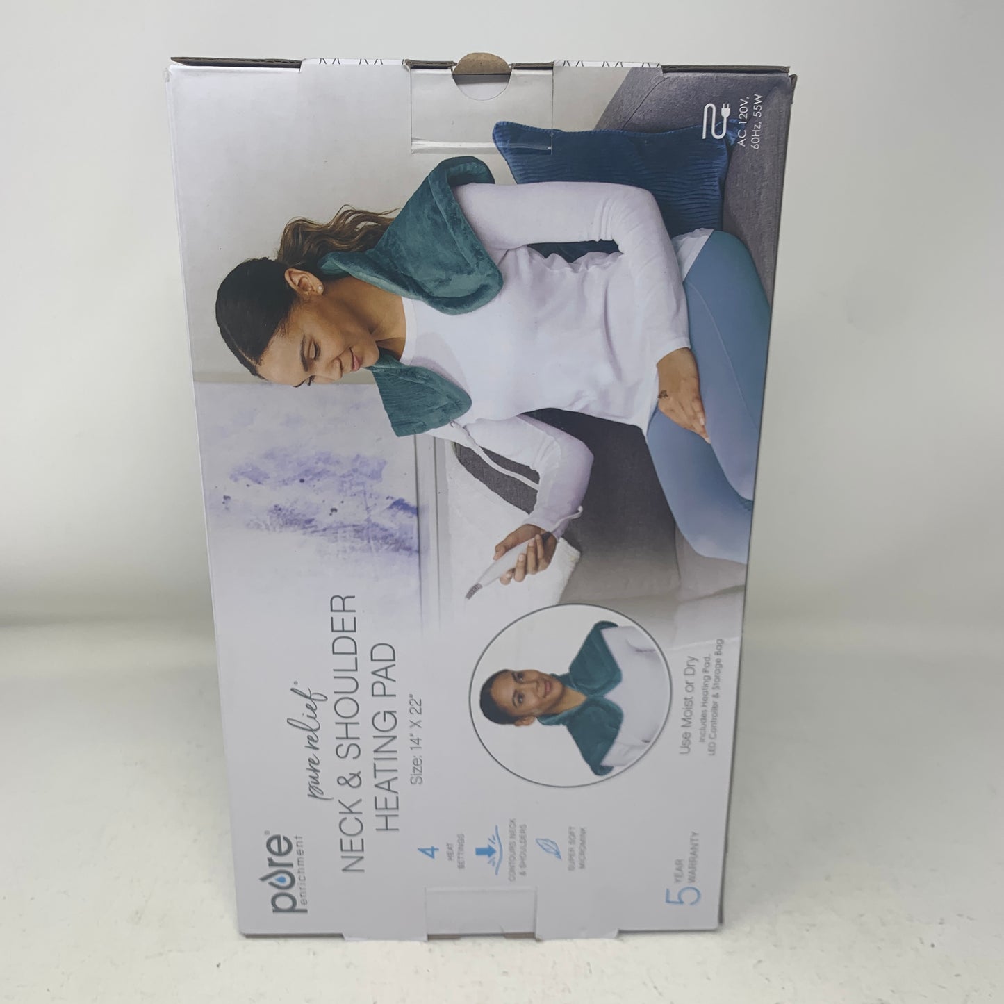New Pure Enrichment Pure Relief Heating Pad for Neck and Shoulders PEHNECK-B