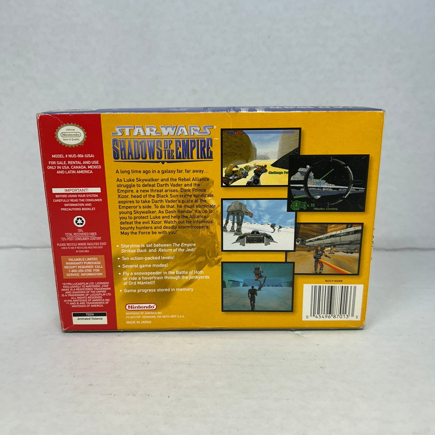 Star Wars Shadows of the Empire (Nintendo 64 N64, 1996) CIB