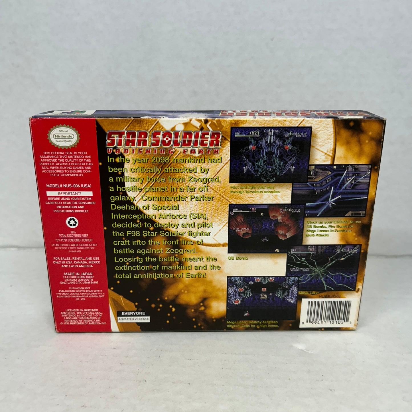 Star Soldier (Nintendo 64 N64, 1998) CIB