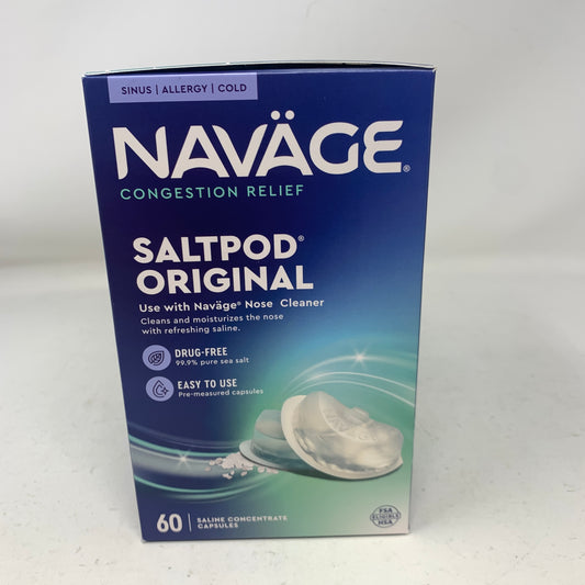 New Navage SaltPod Original 60 Count Saline Concentrate Capsules