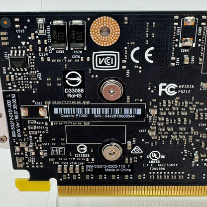 NVIDIA Quadro P1000 4GB GDDR5 Graphics Card VCQP1000-PB