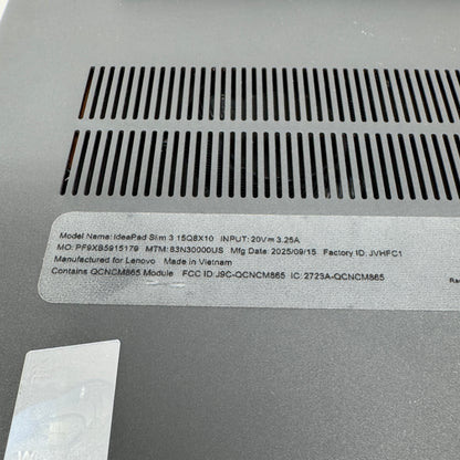 Lenovo IdeaPad Slim 3 15Q8X10 15.3 Snapdragon X-X126100 " 2.96Ghz 16GB RAM 256GB SSD