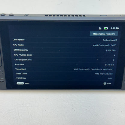 Valve Steam Deck 7" AMD 7nm Ryzen APU 16GB RAM 512GB Black 1010