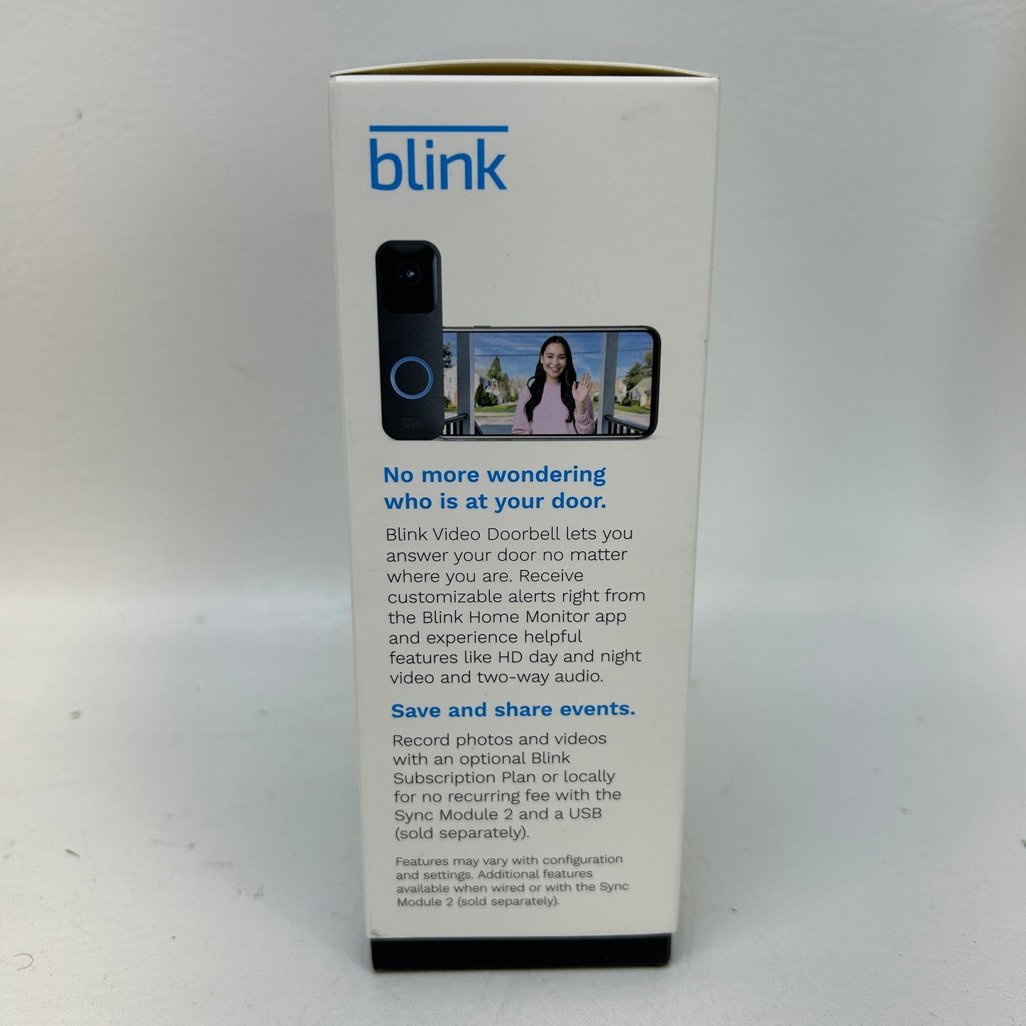 New Blink Video Doorbell 1080p HD Two-Way Audio Alexa B08SG2MS3V Black