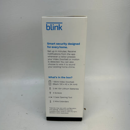 New Blink Video Doorbell 1080p HD Two-Way Audio Alexa B08SG2MS3V Black