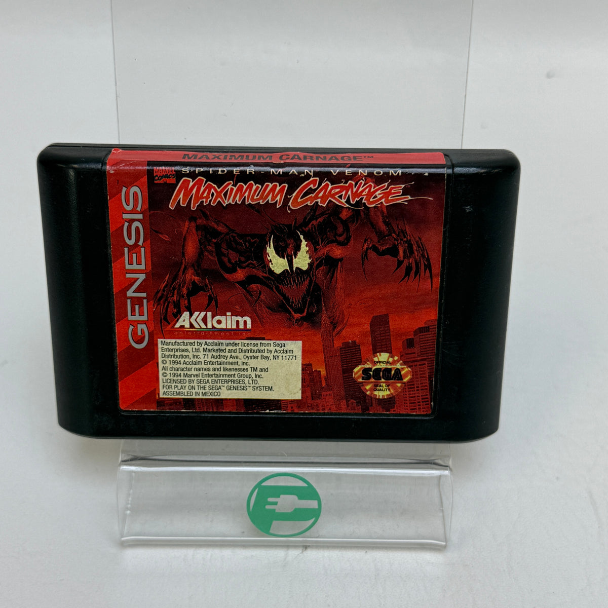 Spider-Man Maximum Carnage (Sega Genesis, 1994) Cartridge Only