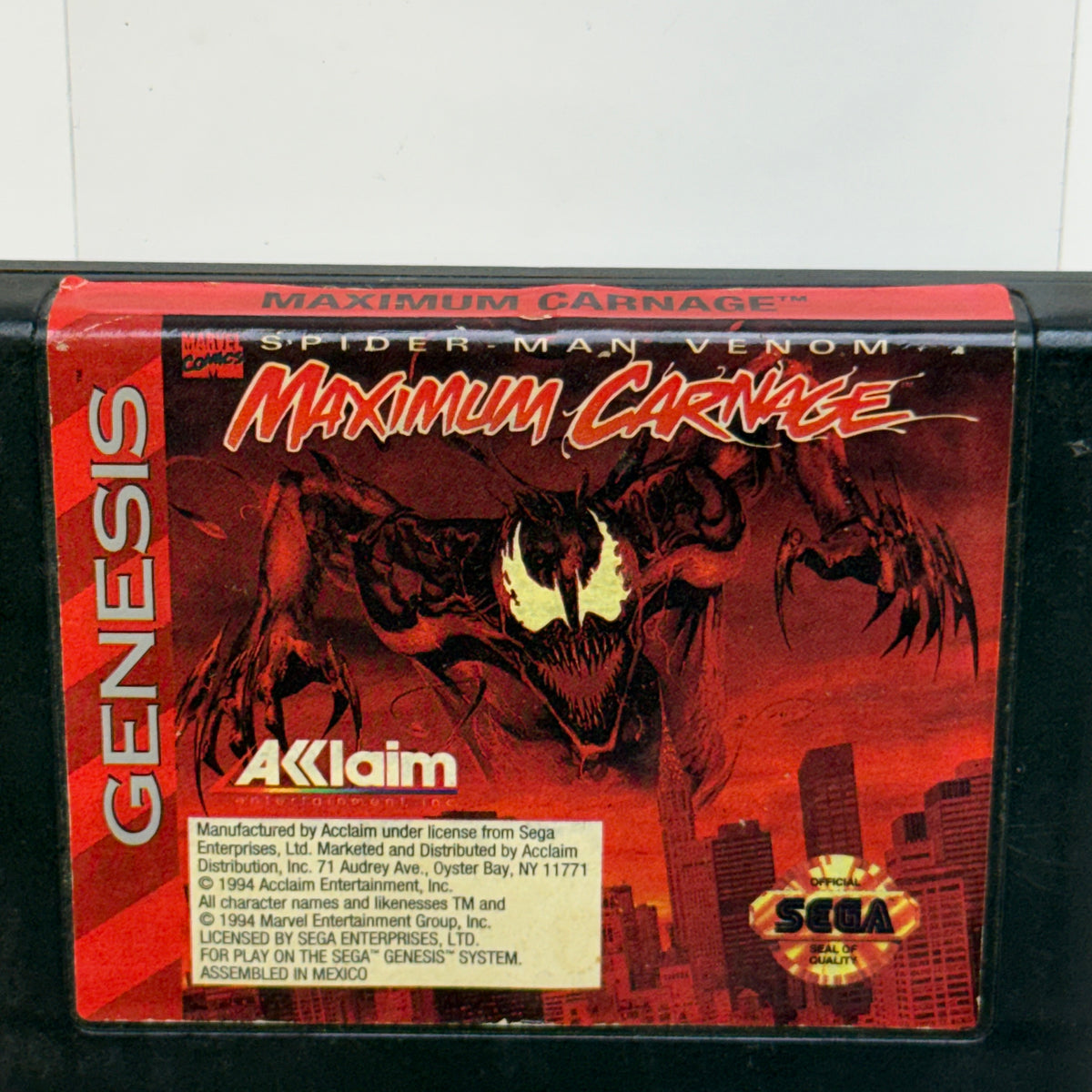 Spider-Man Maximum Carnage (Sega Genesis, 1994) Cartridge Only