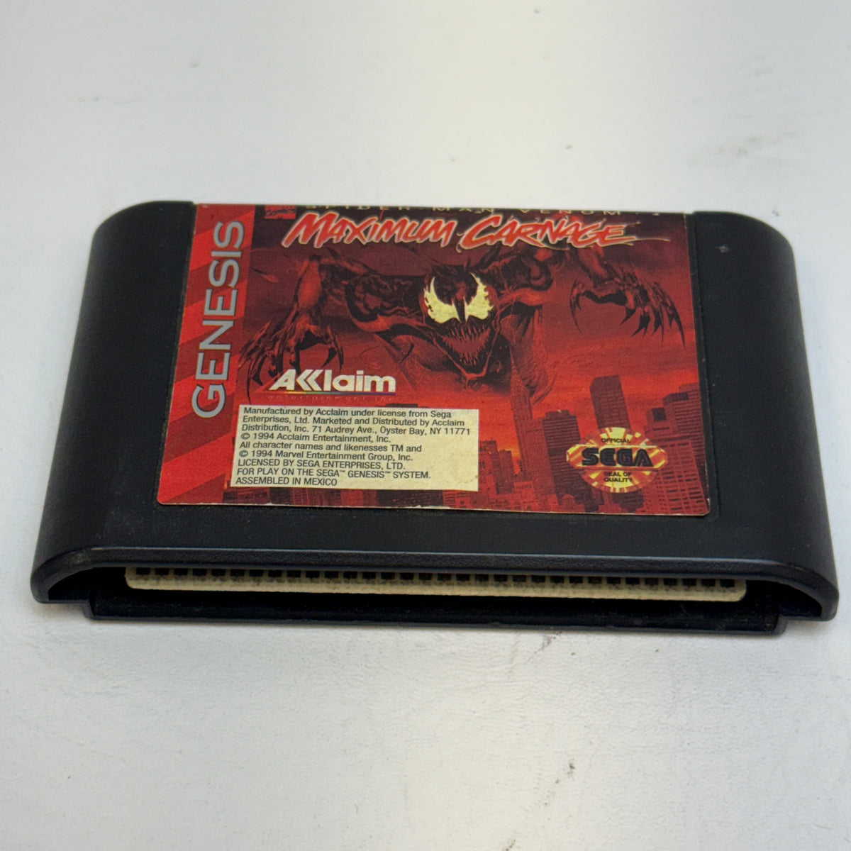Spider-Man Maximum Carnage (Sega Genesis, 1994) Cartridge Only