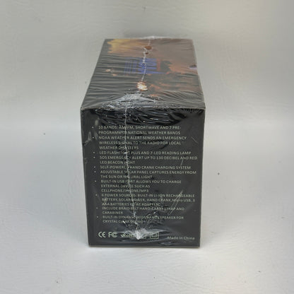 New All Hazards NOAA Solar Crank CR1009 Pro Portable Survival Radio  CR1009