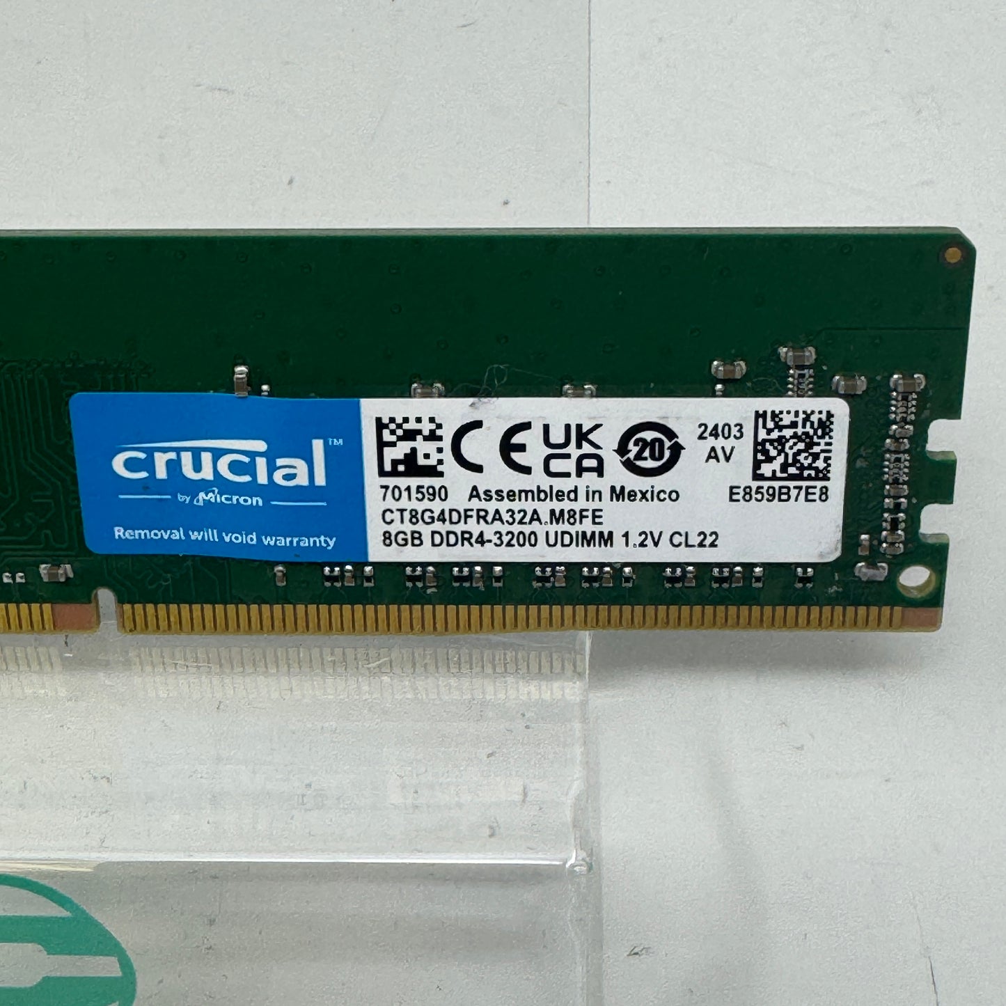 Crucial 8GB (1x8GB) RAM DDR4 3200MHz CT8G4DFRA32A.M8FE