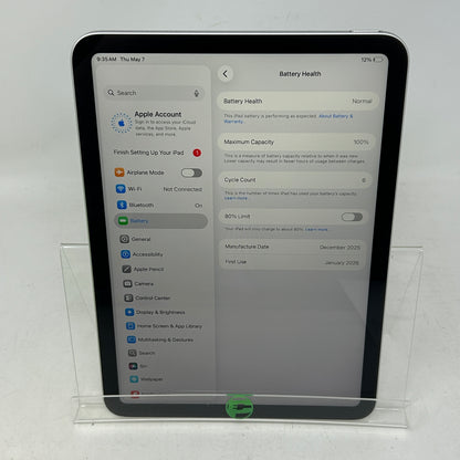 WiFi Only Apple iPad 11" (A16) 128GB Silver MD3Y4LL/A