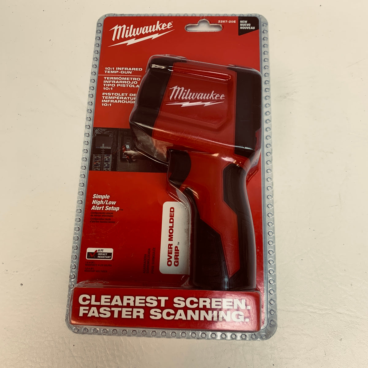 New Milwaukee 2267-20E 10:1 Infrared Temp-Gun Thermometer 9V Battery 