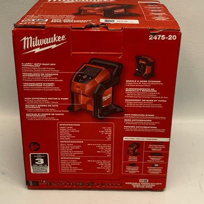 Milwaukee M12 Compact Inflator 2475-20 12V Cordless Tire Inflator Tool