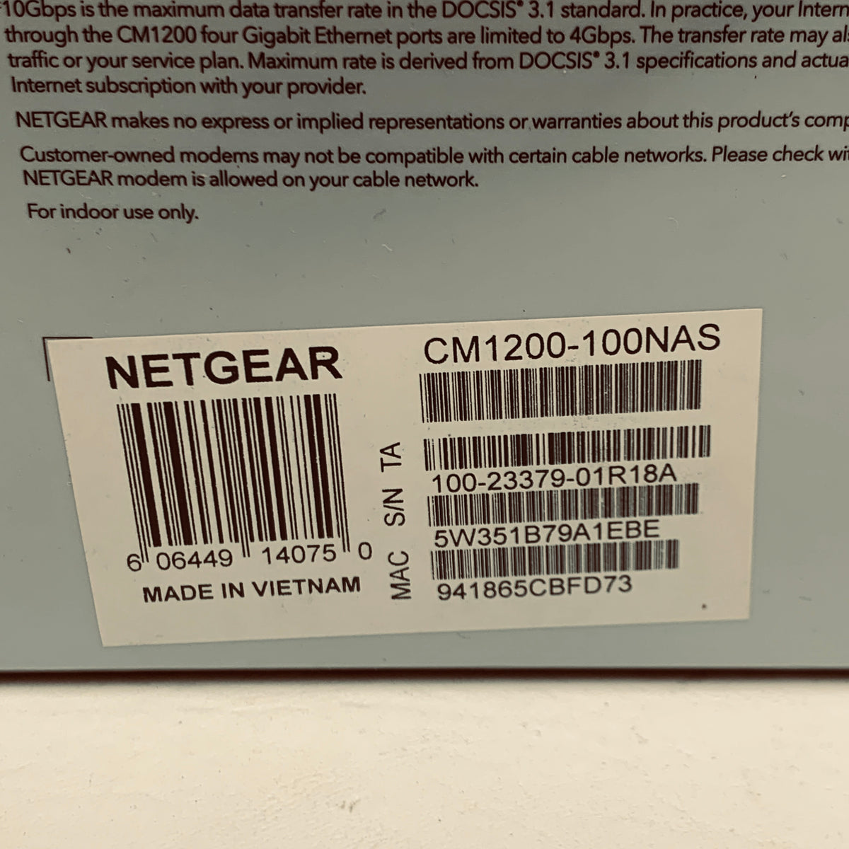 New NETGEAR Nighthawk CM1200 Multi-Gig Cable Modem